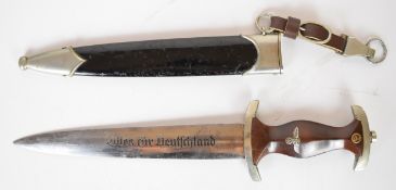 German WW2 Third Reich Nazi SA dagger with maker's mark for Malsch and Ambronn Steinbach of a man