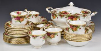 Royal Albert dinner and tea ware decorated in the Old Country Roses pattern includes tureens,