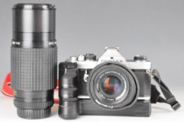 Pentax MX 35mm SLR camera with MX winder and 1:1.7 50mm and 1:4 70-210mm lenses