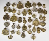 Forty one British Army Glengarry / bonnet badges including 93rd Sutherland Highlanders, 46th South