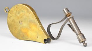 Brass rotary rifle or shotgun percussion cap dispenser and a steel shotgun cartridge re-loading