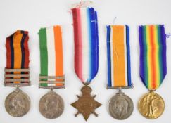 British Army Queen's South Africa Medal with clasps for Transvaal, Orange Free State and Cape Colony