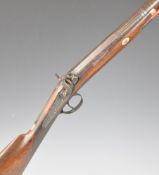 Thomas Turner of Marlboro percussion hammer action sporting gun with named lock engraved with bird