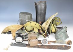 Militaria including British Cold War machete with broad arrow mark and dated 1955 with 37cm blade,