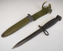American US M4 bayonet 17.5cm blade with M84 scabbard. PLEASE NOTE ALL BLADED ITEMS ARE SUBJECT TO