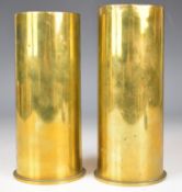 WW2 German inert incendiary bomb with two brass shell cases