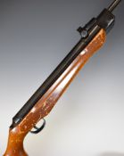 Webley Hawk Mk II .22 air rifle with semi-pistol grip, raised cheek piece and adjustable sights,