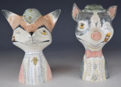 Two Beswick figural fox and pig novelty money boxes, tallest 21cm