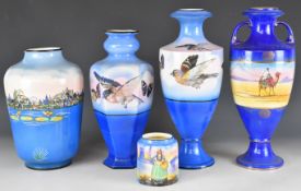 Beswick vases in the Wye, Lille and Athens shapes, tallest 35cm