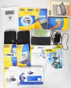 Psion Series 5mx handheld personal digital assistant computer or organiser, width 16.5cm, with mains