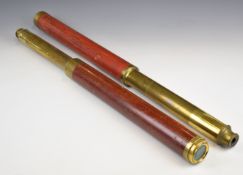 Two 19th or early 20thC telescopes, one Dolland London the other Rowland Bristol