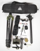 Rekon CT-1 tripod with BH-1 extension and mount and Shadow Tech clamp, in carry case.