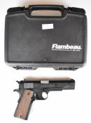 Crosman GI Model 1911 BBb .177 CO2 air pistol with chequered grips, multi-shot magazine and fixed