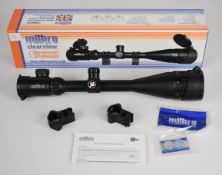 Milbro Clearview dual-illuminated 4-16x50 A0EG air rifle scope, in original box.