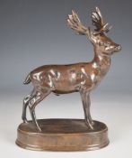 Beswick Britannia Collection stag figure in bronze colourway, height 23cm