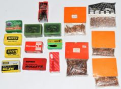 A large collection of rifle bullets including .303, .45, .224, .308, .22, .30, .30-30 etc, all in
