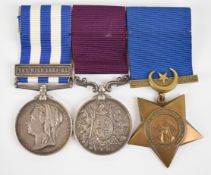 British Amy Egypt Medal 1882 The Nile 1884-5 852 named to Ansell, 1/Royal West Kent Regiment (naming