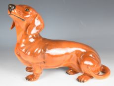 Beswick fireside tan Dachshund, height 27cm