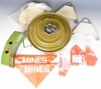 Anti tank drill mine stamped TMH 46 to side and base, a drill 'claymore' style antipersonnel mine,