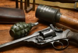 Guns, weapons, medals, militaria, sporting, ceramics, glass, cameras, scientific instruments, weights & scales