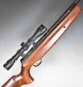 Webley Longbow .22 air rifle with semi-pistol grip, raised cheek piece, adjustable trigger and