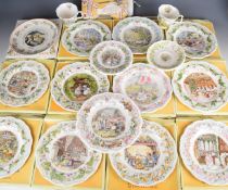 Twelve Royal Doulton Brambly Hedge plates comprising Midwinter set of four plates, Homes and