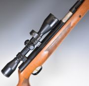 Weihrauch HW97K .22 underlever air rifle with patterned semi-pistol grip and forend, raised cheek
