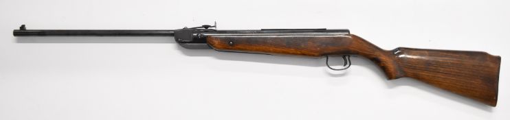 Webley Falcon .22 air rifle with adjustable sights, scope rail and semi-pistol grip, serial number