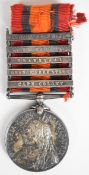 British Army Queen's South Africa Medal with clasps for Cape Colony, Orange Free State, Transvaal,