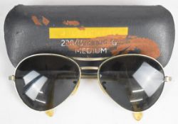 Cased pair of military sunglasses, marked to case 22G/1933 Type G Medium