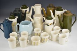 Large collection of Beswick retro / mid century modern coffee / tea ware in various patterns