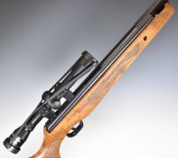 Cometa Fenix-400-USC .22 air rifle with chequered semi-pistol grip and forend, raised cheek piece,