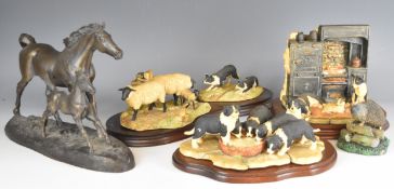 Border Fine Arts groups 'Pick Of The Litter', 'In From The Cold' and border collies herding sheep,