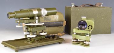 Two surveyor's levels comprising Wild Heerbrugg Switzerland N10 and MDS, both in hard cases
