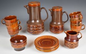 Beswick retro / mid century modern Zorba tea / coffee set in the brown colourway