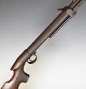 BSA Improved Model D .177 under-lever air rifle with chequered semi-pistol grip, adjustable