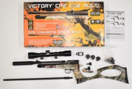 Victory CP2 .177 bolt-action CO2 air pistol or rifle with detachable Protocol camouflage composite