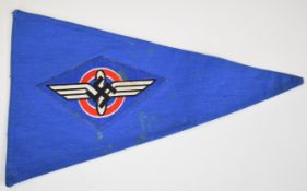 German Nazi Third Reich Air Sports Association pennant / flag, 24 x 15cm