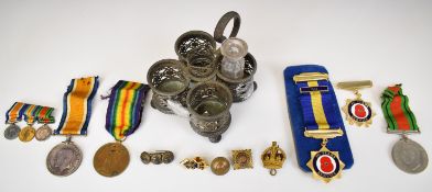 British Army WW1 Dublin Fusiliers medal pair comprising War Medal and Victory Medal named to