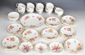 Royal Crown Derby tea ware decorated in the Posies pattern, approximately 28 pieces
