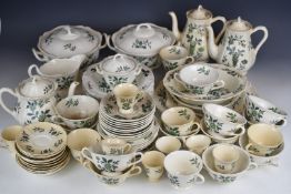 A large quantity of Wedgwood dinner and tea ware decorated in the Green Leaf and Mandarin
