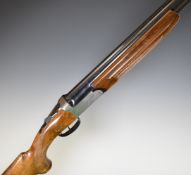 Sabatti 12 bore over and under ejector shotgun with engraved locks, underside, trigger guard,