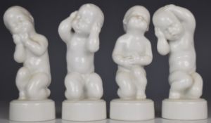 Four Bing and Grondahl figures, height 12cm
