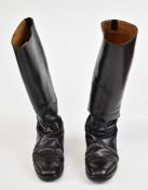 British Army cavalry black leather knee-length boots, size 10