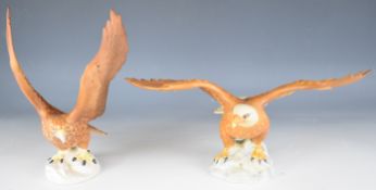 Two Beswick birds Bald Eagle and Golden Eagle, both in matt finish, tallest 27cm