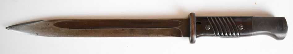 German 84/98 pattern Mauser bayonet with asw and 1928 to ricasso and a 25cm fullered blade. PLEASE