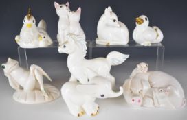 Collection of Beswick Little Likeables figures frog, elephant, pony, pigs etc, tallest 16cm