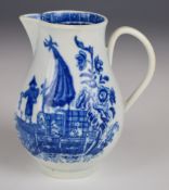 Worcester first period sparrow beak jug, height 9cm