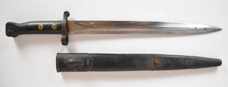 British 1888 Lee Metford Mk1 second type bayonet with some good stamps to ricasso, 30.5cm double