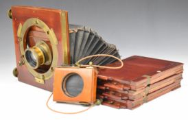 Thornton Pickard Imperial triple extension plate camera with Taylor, Taylor and Hobson Cooke Lens,